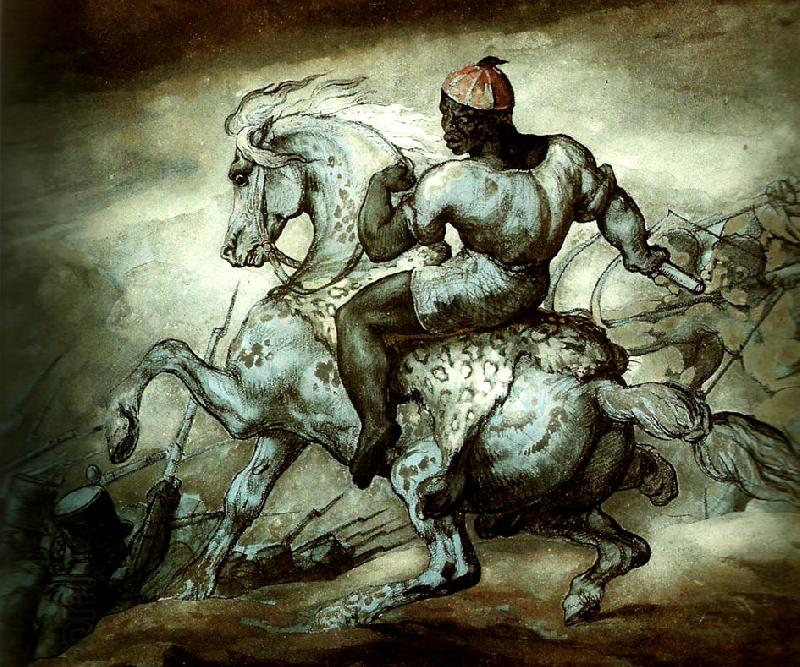 charles emile callande noir sur un cheval cabre oil painting picture